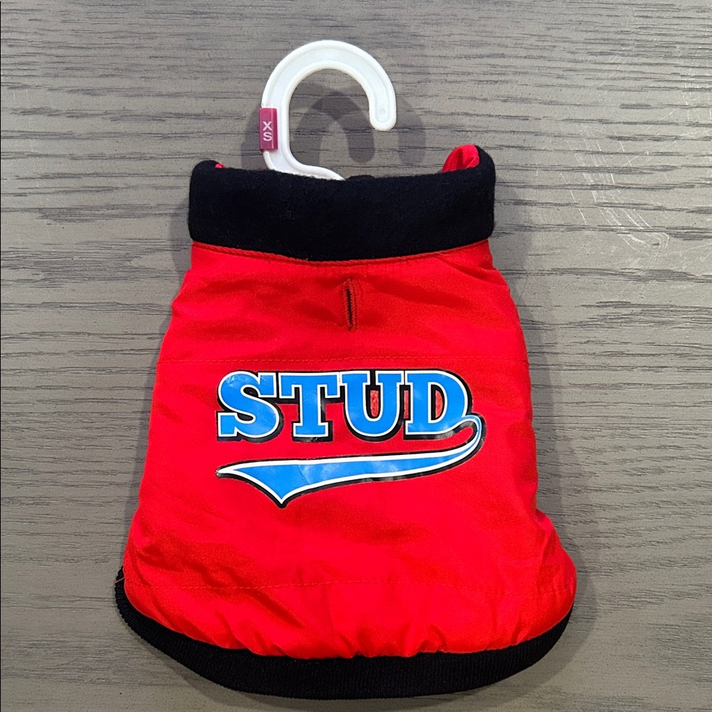 Red Dog Jacket with 'STUD' Logo